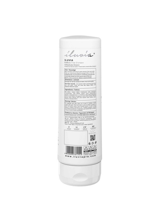 iluvia Professional Sulphate Free Shampoo (Unique Micro Emulsion Formula Prevents Frizz Breakage Dryness For Stronger Hair) 200Ml - Image 3