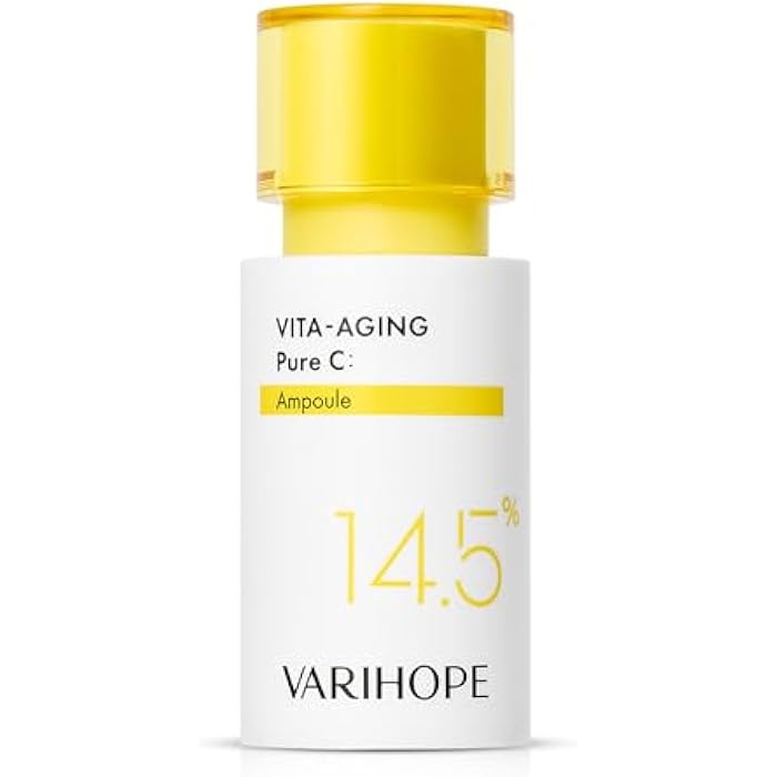 VARIHOPE Vita-Aging Pure C Ampoule Vitamin C Serum 14.5% – Korean Skin Care Ampoule to Reduce Dark Spots, Pigmentation & Fine Lines for Smooth, Even-Toned, Radiant Skin (20ml) - Image 1