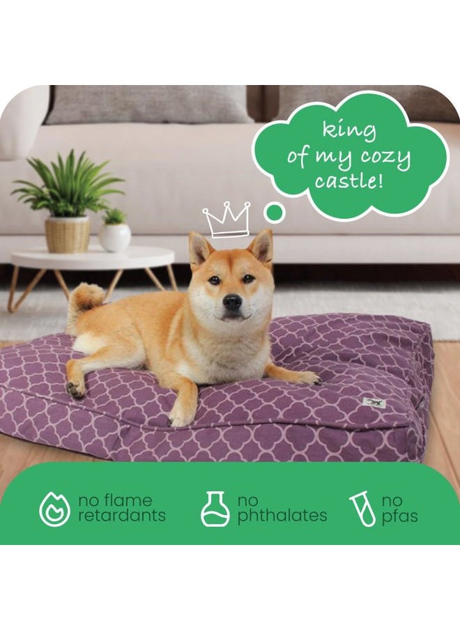 Molly Mutt - Medium to Large Dog Bed Cover - Royals Print - Measures 27”X36”X5'' - 100% Cotton - Durable - Breathable - Sustainable - Machine Washable Dog Bed Cover - Image 1