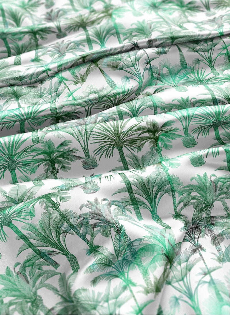 فيلاتو Ø§Ù„Ù„ÙŠÙ„ Ø¹Ø±Ø§Ù…Ù†ÙŠ Ù‚Ù…Ø§Ø´ Ø­Ø±ÙŠØ± Ø¨Ø§Ù„ÙŠØ§Ø±Ø¯Ø© Ø¬Ù„Ø§Ø¨ÙŠØ§Øª Ù†Ø®ÙŠÙ„ Ø®Ø¶Ø±Ø§Ø¡ Ù…Ø®ÙˆÙŠØ± Ø®ÙŠØ§Ø·Ø© 58 Ø¨ÙˆØµØ© Ø¹Ø±Ø¶ - Image 3