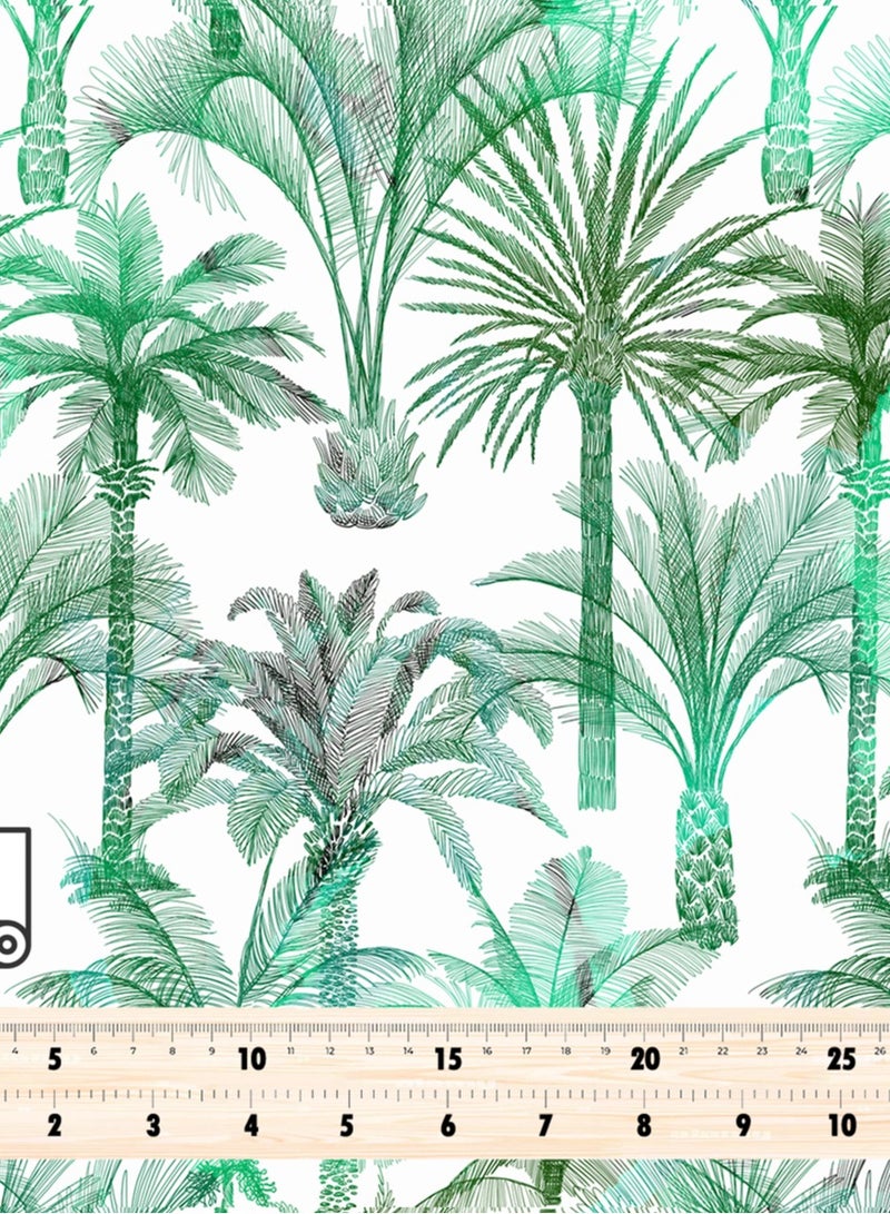 فيلاتو Ø§Ù„Ù„ÙŠÙ„ Ø¹Ø±Ø§Ù…Ù†ÙŠ Ù‚Ù…Ø§Ø´ Ø­Ø±ÙŠØ± Ø¨Ø§Ù„ÙŠØ§Ø±Ø¯Ø© Ø¬Ù„Ø§Ø¨ÙŠØ§Øª Ù†Ø®ÙŠÙ„ Ø®Ø¶Ø±Ø§Ø¡ Ù…Ø®ÙˆÙŠØ± Ø®ÙŠØ§Ø·Ø© 58 Ø¨ÙˆØµØ© Ø¹Ø±Ø¶ - Image 4