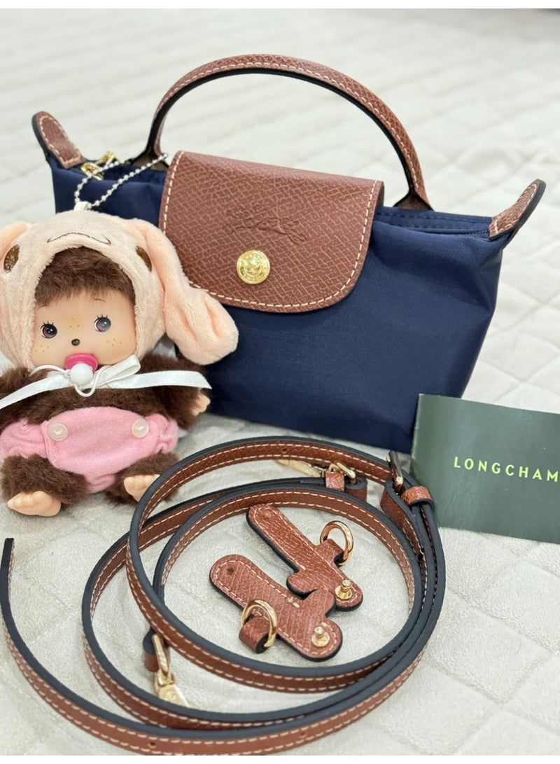 Longchamp Le Pliage shoulder strap mini Shoulder Straps women's Classic Fashion Versatile Mini Makeup Bag, Handbag, Shoulder Bag, - Image 3