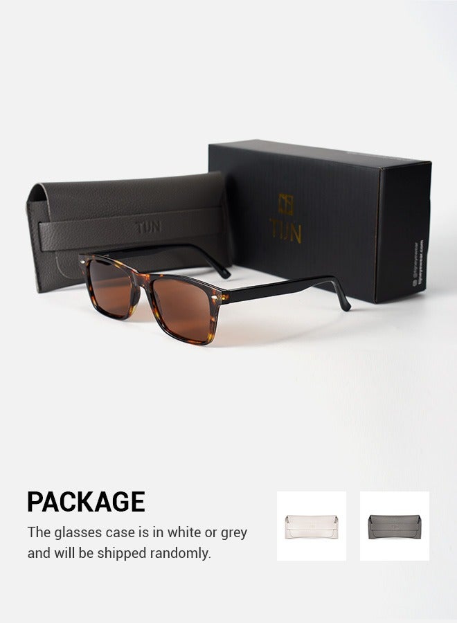 TIJN TIJN Retro Fashion Polarized Square Sunglasses Suitable for Men and Women  - Image 1