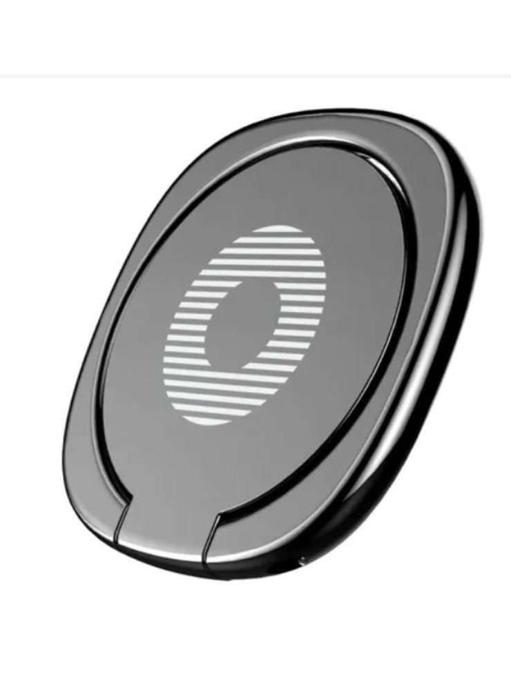 360 Rotation Finger Ring Stand Phone Holder Black - Image 1