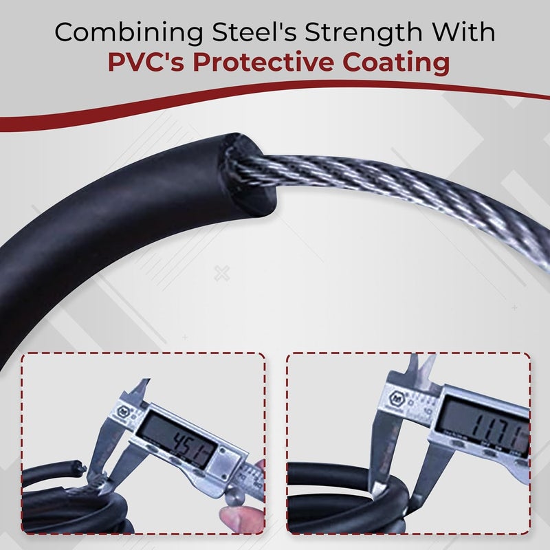 Robustt Keyless Numeric Bike Cable Lock - Pack of 10 | Preset Combination | Heavy Duty Anti-Theft Protection | Multi-Purpose Lock for Bike, Bicycle, Helmet, Luggage - Image 3