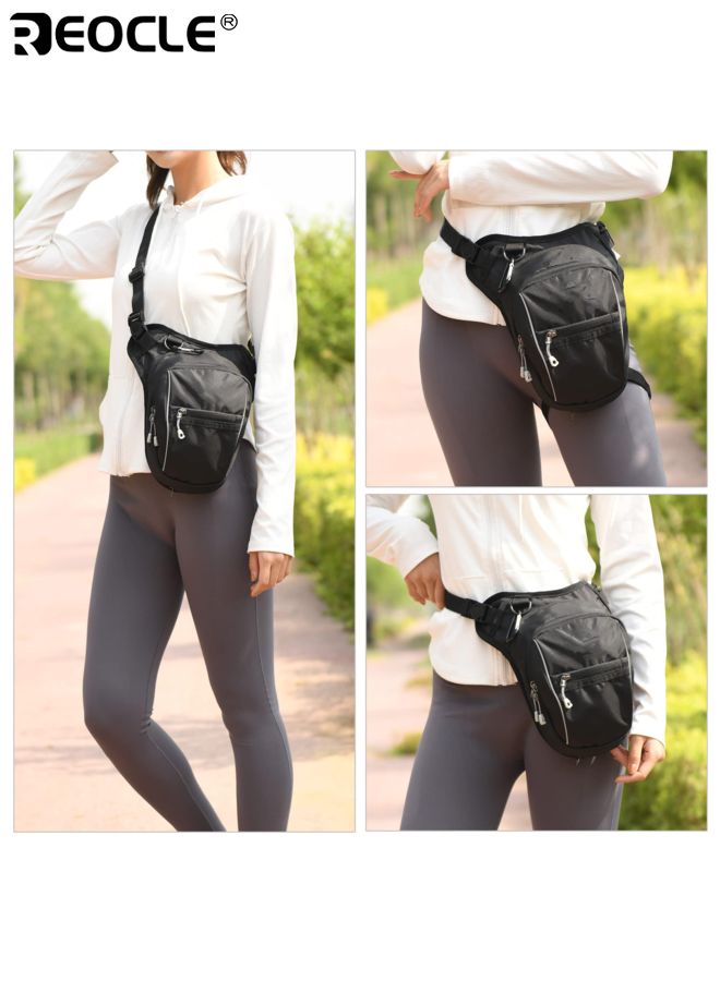 REOCLE Unisex Fanny Pack with Multiple Pockets Waist Bag for Motorcycle Riders Travel Hiking Climbing Cycling and Outdoor Daypack for Men  Women Adventurers Athletes - Image 3