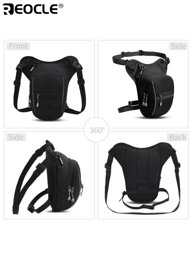 REOCLE Unisex Fanny Pack with Multiple Pockets Waist Bag for Motorcycle Riders Travel Hiking Climbing Cycling and Outdoor Daypack for Men  Women Adventurers Athletes - Image 4