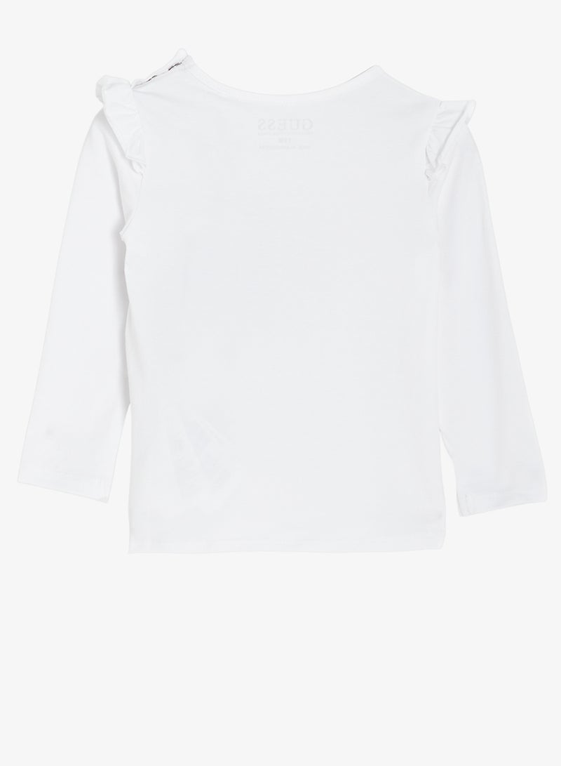 GUESS Kids Slogan Crew neck T-Shirt - Image 2