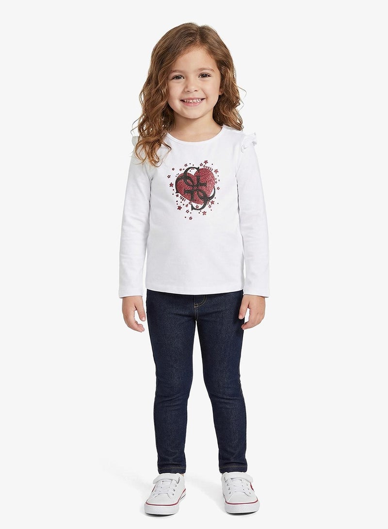GUESS Kids Slogan Crew neck T-Shirt - Image 1