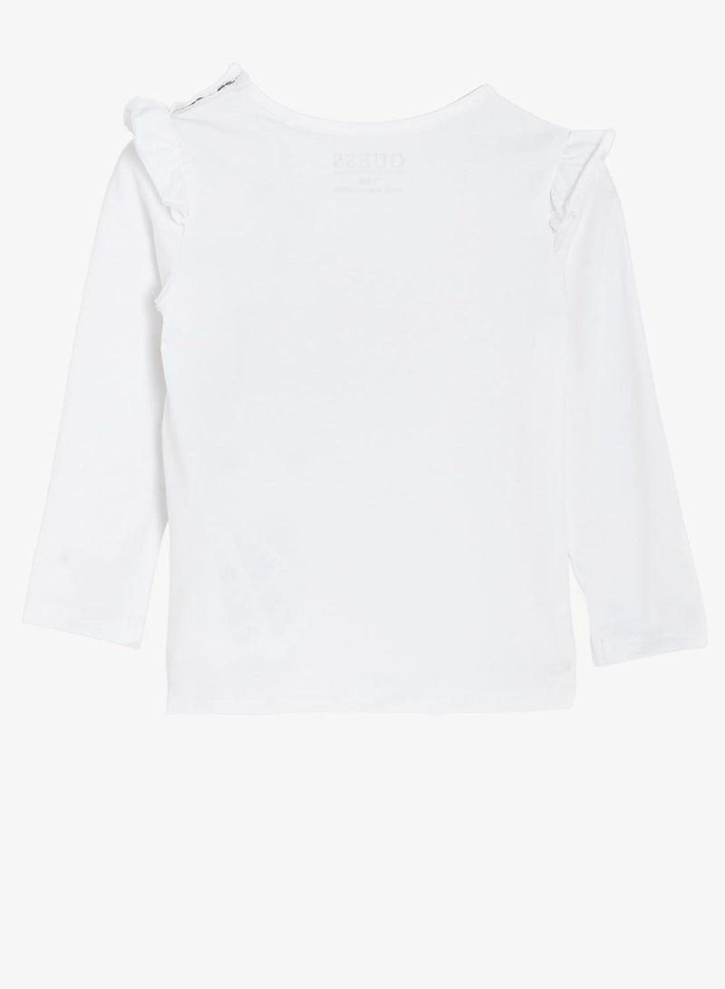 GUESS Kids Slogan Crew neck T-Shirt - Image 3
