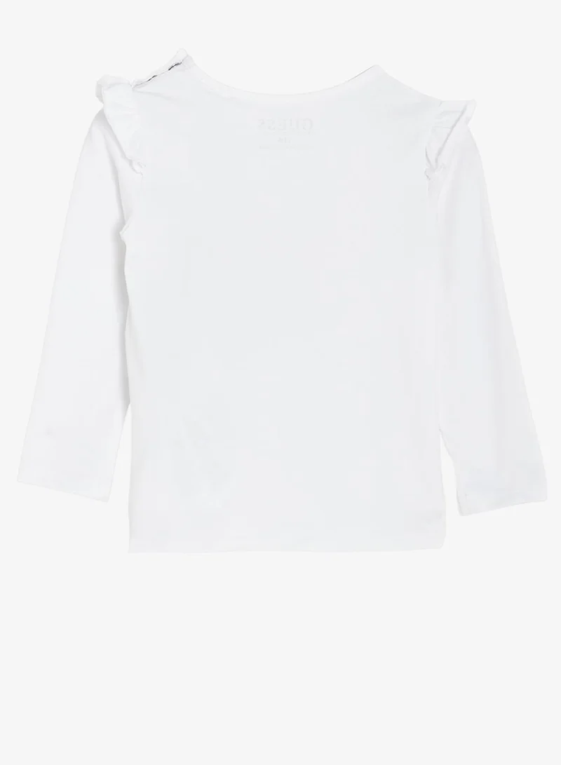 GUESS  Kids Slogan Crew neck T-Shirt for Women | Best Price UAE