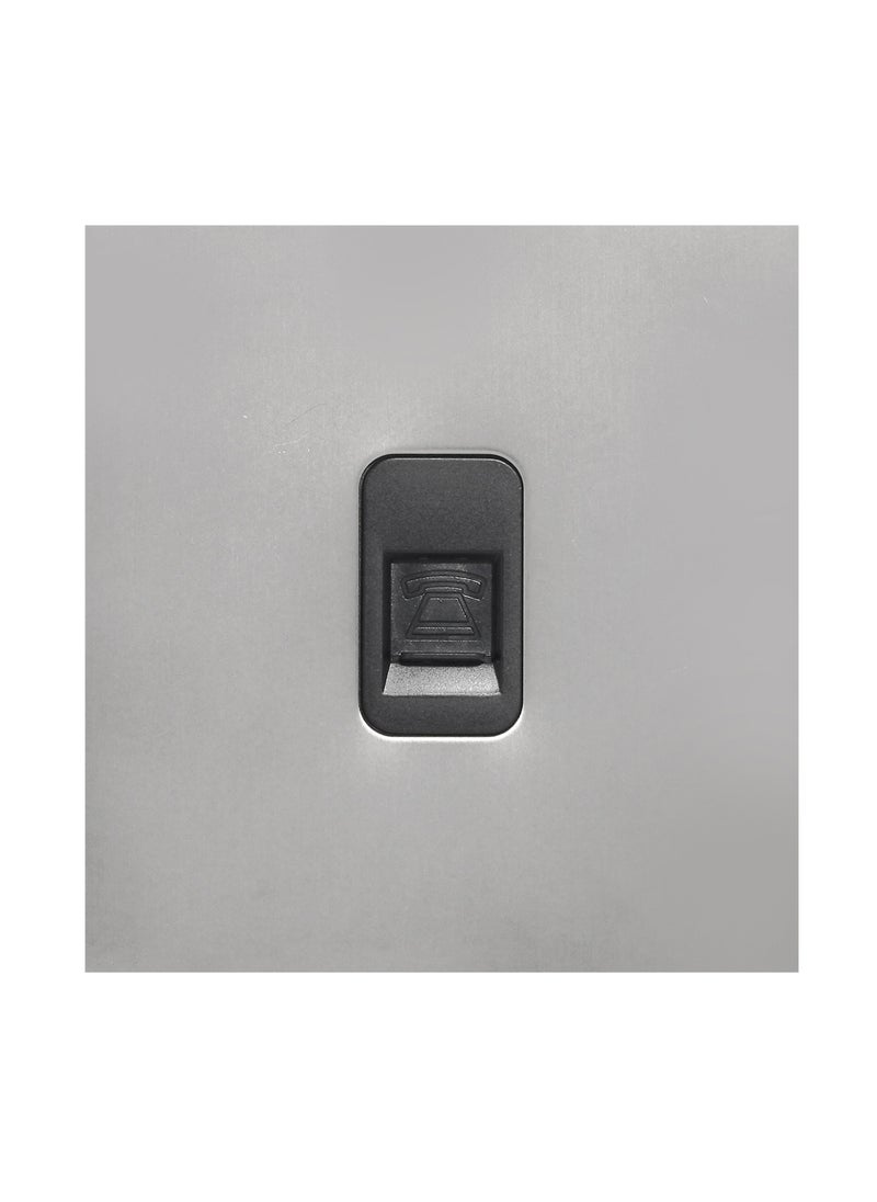 Donmarco - TEL Socket (RJ11) – Stainless Steel Panel , Fire-Resistant , 3-Year Warranty, Durable and Reliable Connection (Brushed Satin Nickel) - Image 1
