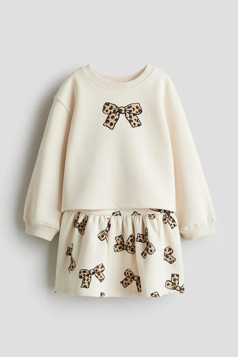 H&M 2-piece sweatshirt and skirt set