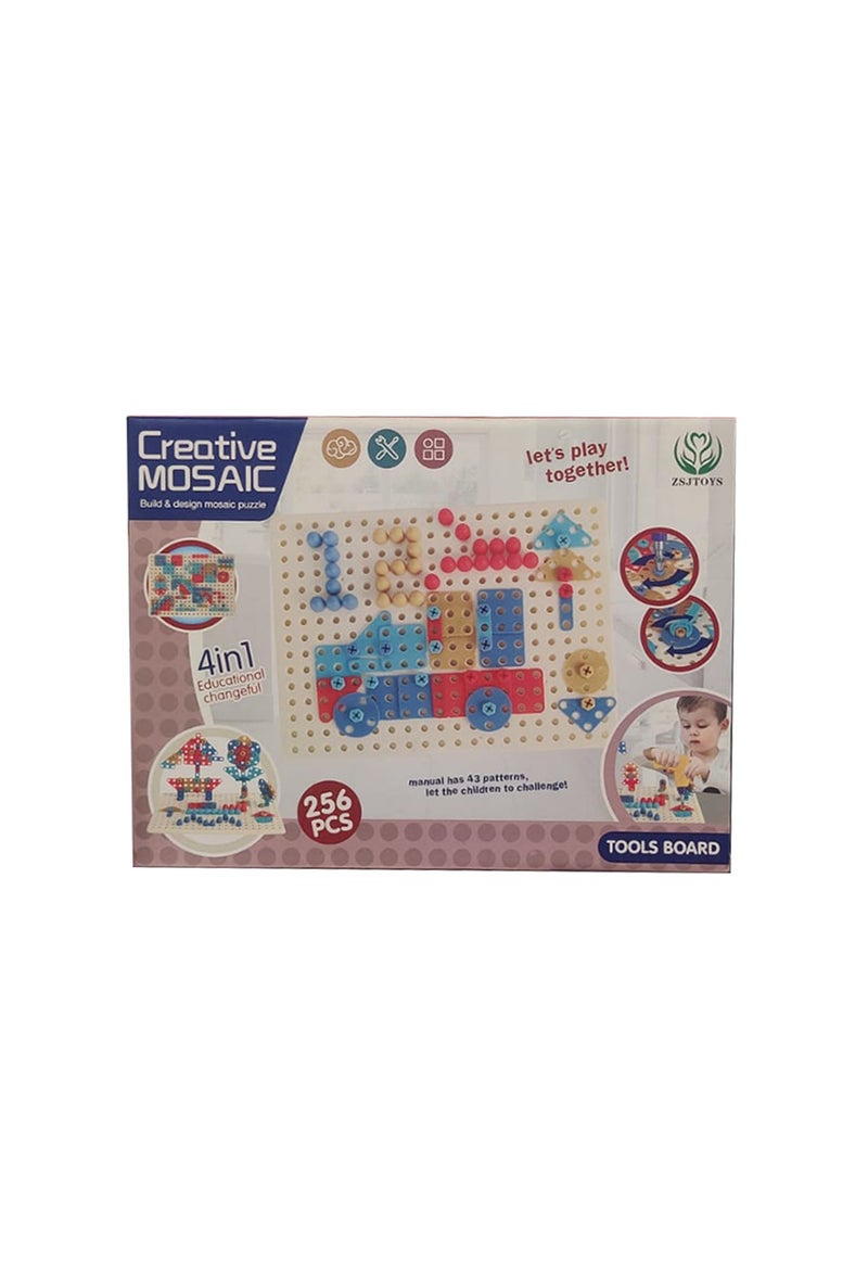 Future Creative Mosaic Build & Design Puzzle 4-in-1 Educational Set with 43 Patterns Fun & Changeful Learning Activity for Kids