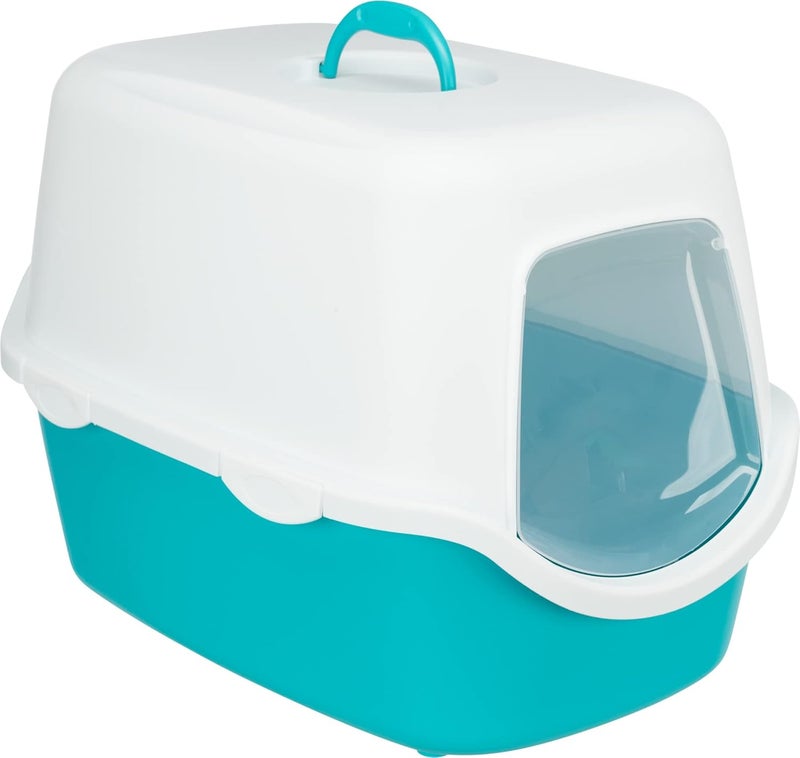 Trixie Vico Litter Tray for Cats - Turquoise/White - Image 1