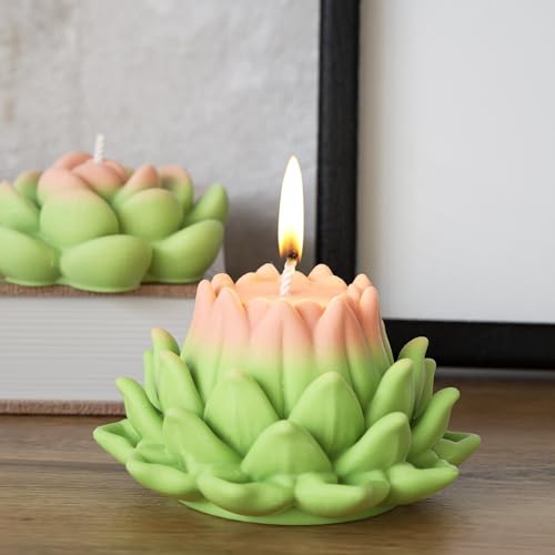 NINEXY 3D Flower Silicone Candle Molds Lotus/Rose/Iris/Camellia Flower Soap Plaster Resin Casting Mold Fondant Chocolate Cake Baking Tools (Lotus B) - Image 5