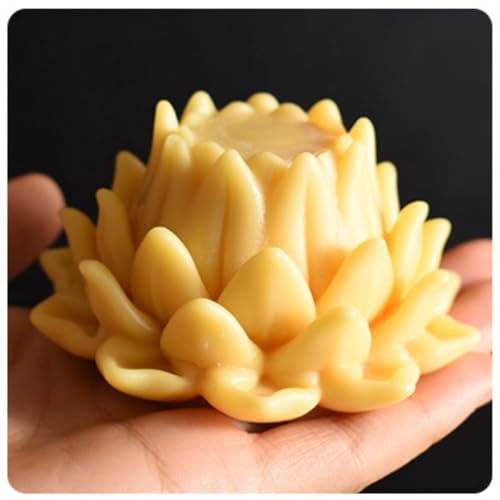 NINEXY 3D Flower Silicone Candle Molds Lotus/Rose/Iris/Camellia Flower Soap Plaster Resin Casting Mold Fondant Chocolate Cake Baking Tools (Lotus B) - Image 3
