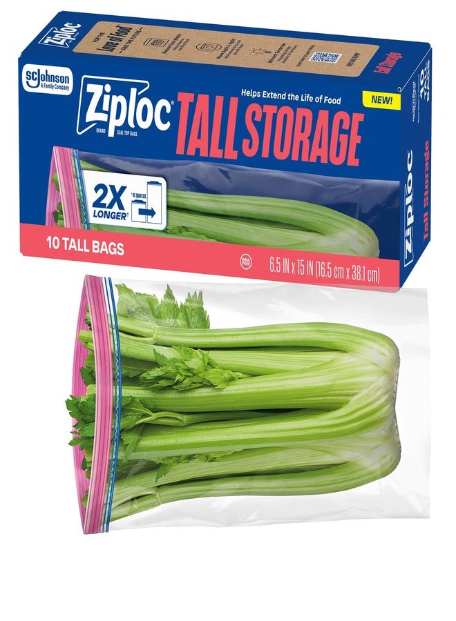 Ziploc Tall Food Storage Bags, 10 Count - Image 1