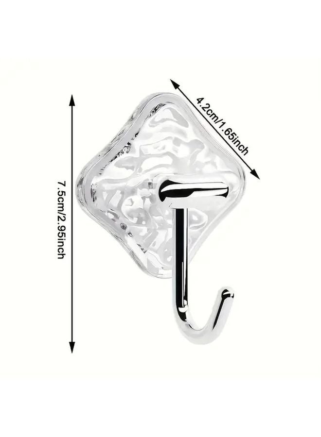 3pcs Clear Adhesive Wall Hooks No Drill Anti Slip for Kitchen Bathroom Towels - Image 4