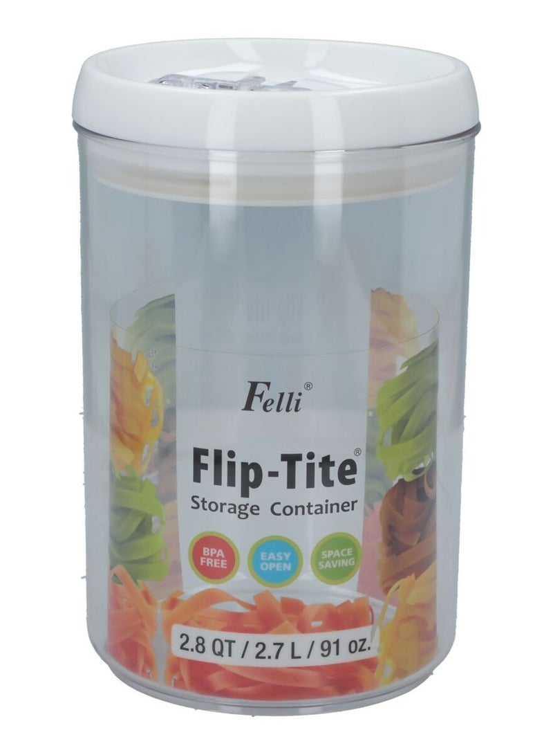Felli Flip-Tite Storage Container Clear 91oz