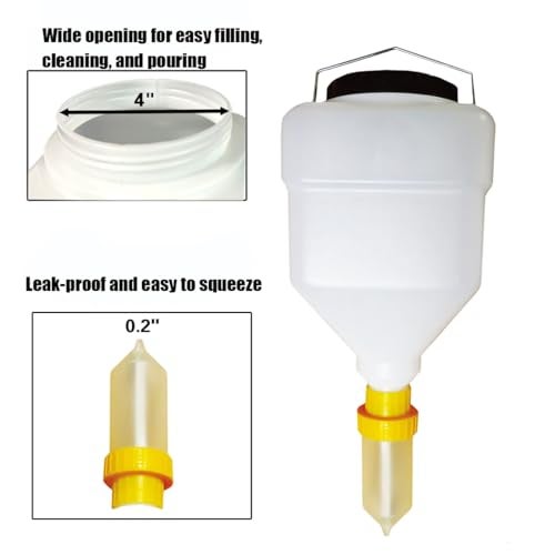 vitasunhow Sauce Dispenser, Refillable Sauce Squeeze Bottle and Leak Proof Design for Mustard, Salad, Ketchup and More (square, 5.5 Liters) - Image 3
