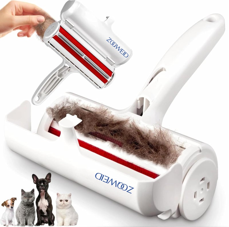 ZOQWEID Reusable Dog Hair Remover Roller Dog Cat and Other Pets Hairs Cleaning Fur Brush Rollers Easy Hair Removal Furniture, Clothes, Sofa, Carpet, Couch, Bedding (Dark red) - Image 1