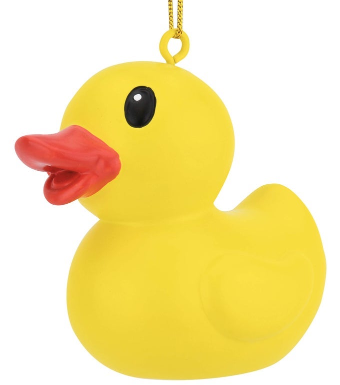 FUN RUBBER DUCKY FUNNY DUCK CHRISTMAS ORNAMENT
