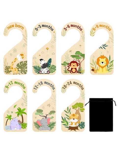 8 Pieces Wooden Unisex Baby Closet Dividers