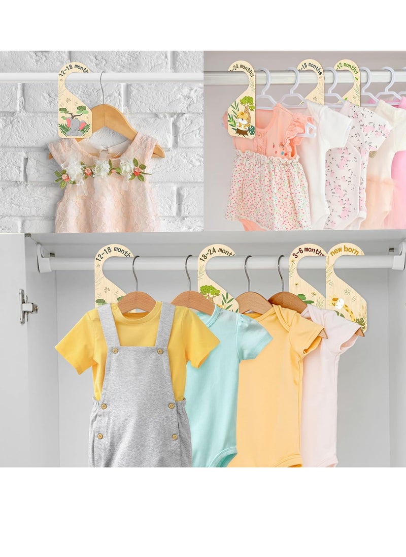 8 Pieces Wooden Unisex Baby Closet Dividers