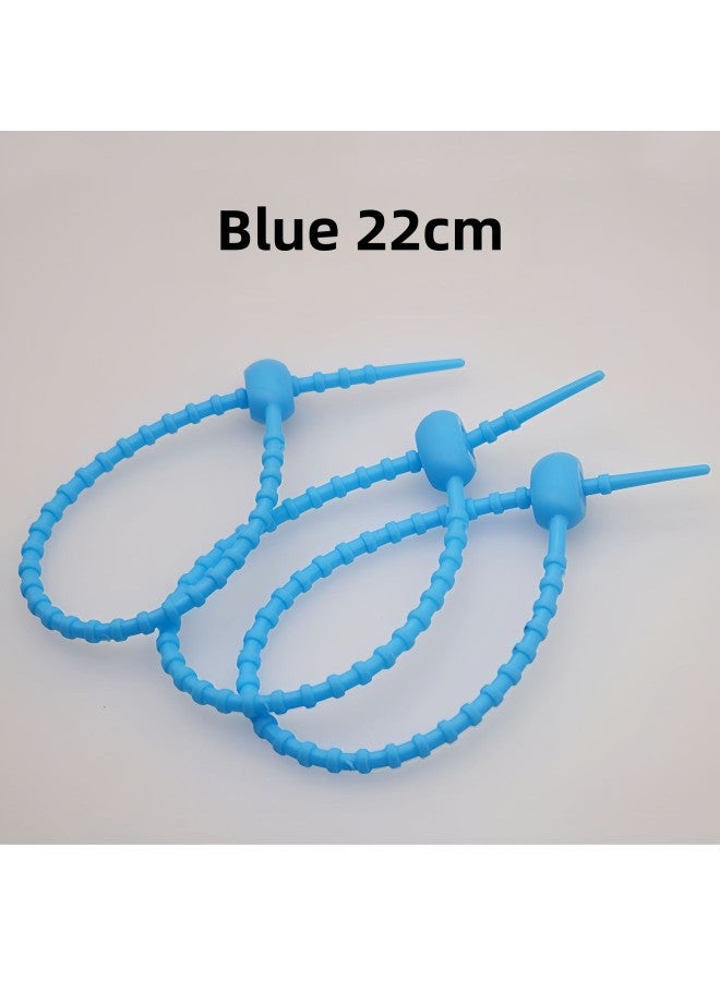 Loquat Tadpole Tie DIY Live Buckle Writer Soft Glue Tie Keychain Jewelry Bag Doll Lanyard Decoration Accessories-Color:Light Blue 22cm - Image 1