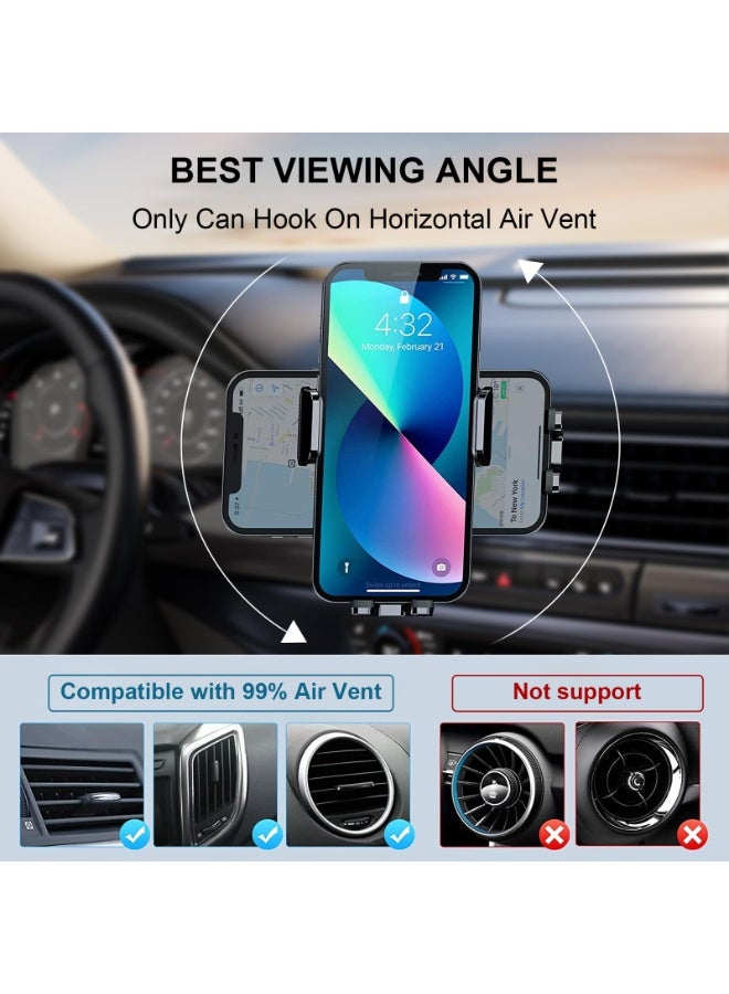 Car Phone Holder, Screw-Tightened Vent Mount, Thick Case Friendly, 360-Degree Rotation, Universal for iPhone Android - Image 2