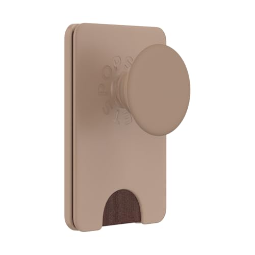PopSockets Phone Wallet with Expanding Grip and Adapter Ring for MagSafe, Magnetic Phone Card Holder, Wireless Charging Compatible, Wallet Compatible with MagSafe/Samsung, Cute PopSockets - Latte - Image 4