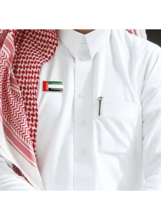 Yuwell 2 Pieces UAE National Day Flag Badge Premium Metal Magnetic Lapel Pin, Rectangle UAE Flag Brooch Emblem, Durable Magnetic Pin for Clothing, Gifts, Collectors, Party Supplies & National Day Decorations - Image 5