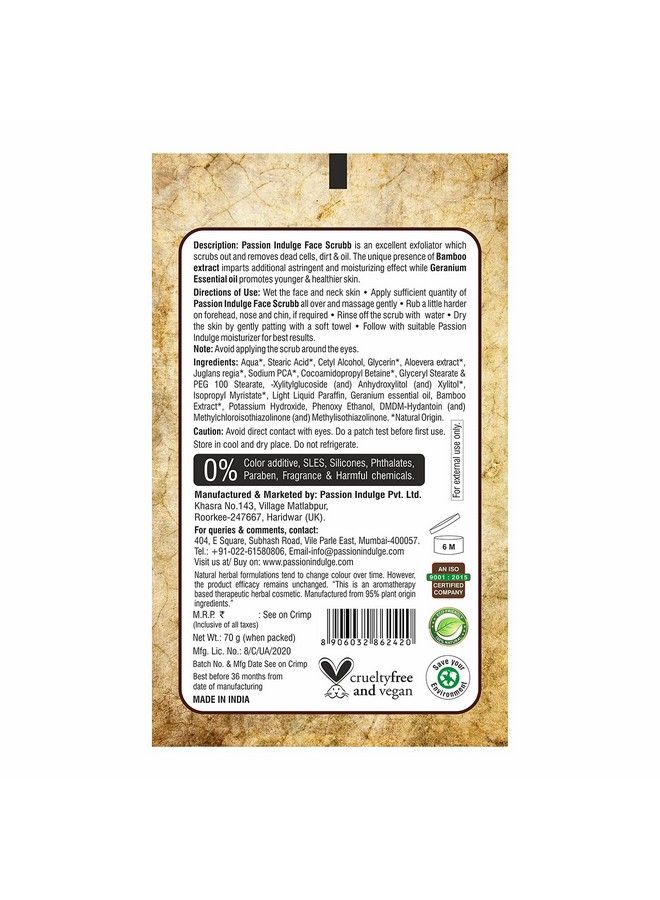 passion indulge Bamboo Extract Face Scrub 70 G - Image 4