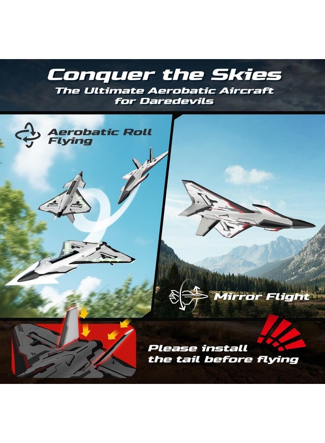 DEERC Future RC Plane 4 Channel Remote Control Jet Hobby Airplane with LED Lights RTF Aerobatic Aircraft Toys,2.4GHz 6-axis Gyro Stabilizer EDF EPP Glider Aircraft Plane for Adults Beginners Advanced - Image 3