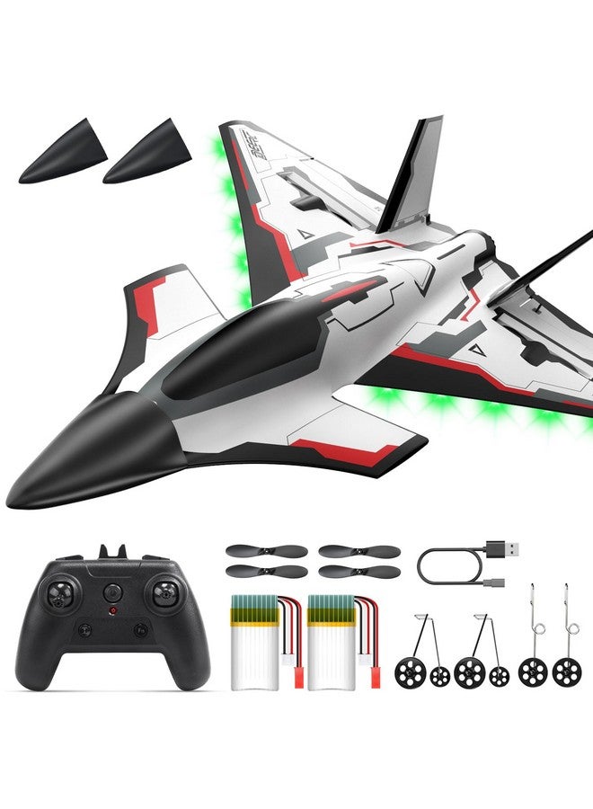 DEERC Future RC Plane 4 Channel Remote Control Jet Hobby Airplane with LED Lights RTF Aerobatic Aircraft Toys,2.4GHz 6-axis Gyro Stabilizer EDF EPP Glider Aircraft Plane for Adults Beginners Advanced - Image 1