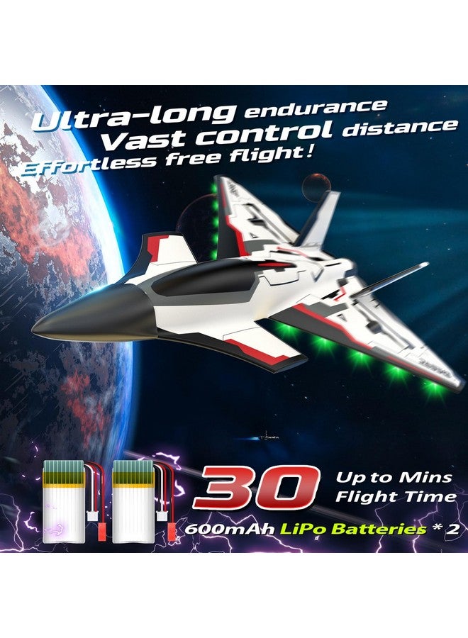 DEERC Future RC Plane 4 Channel Remote Control Jet Hobby Airplane with LED Lights RTF Aerobatic Aircraft Toys,2.4GHz 6-axis Gyro Stabilizer EDF EPP Glider Aircraft Plane for Adults Beginners Advanced - Image 5