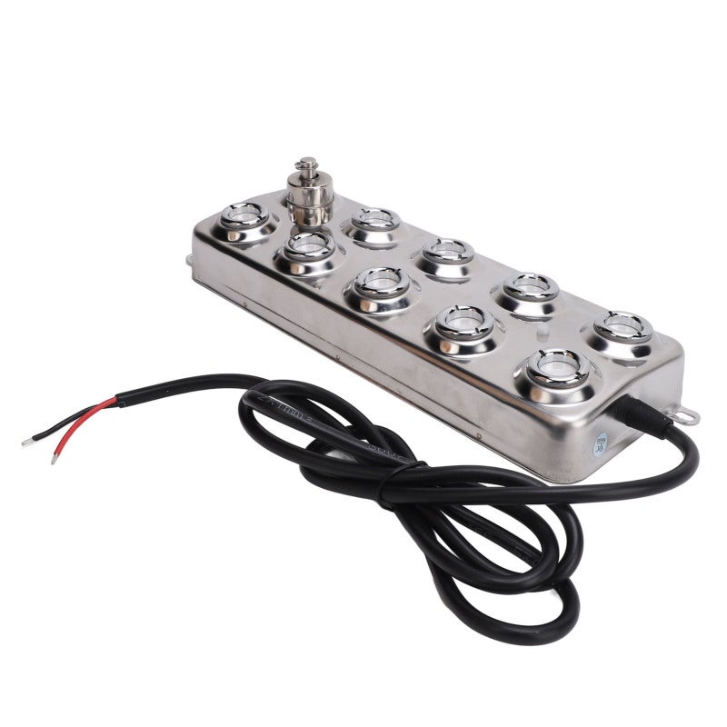 صانع الضباب بـ 10 رؤوس + مرذاذ قابل للفصل + ضباب كثيف + مبخر فوق صوتي - هيكل من الفولاذ المقاوم للصدأ + مرطب للبرك لتصميم المناظر الطبيعية - Image 2
