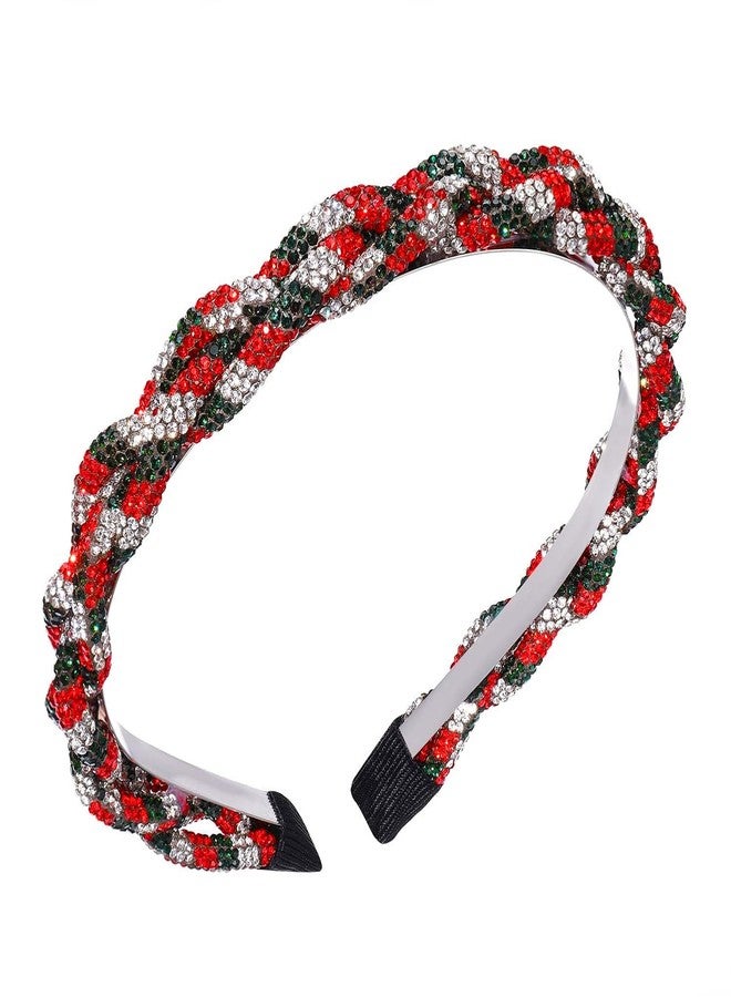 Soochat Christmas Rhinestone Headbands Merry Christmas Rhinestone Headbands Xmas Crystal Hair Hoops Hair Accessory for Women Girls - Image 1