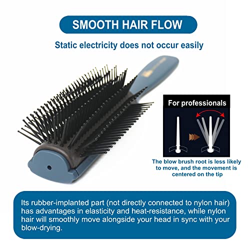 Vess Professional Hair Blow Brush Pro-2000 Ceramic 9 rows Wide Type-English Instruction Manual-Made in Japan - Image 5