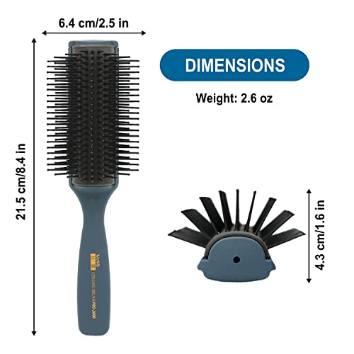 Vess Professional Hair Blow Brush Pro-2000 Ceramic 9 rows Wide Type-English Instruction Manual-Made in Japan - Image 2