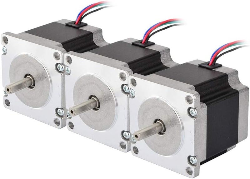 STEPPERONLINE 3PCS Nema 23 CNC Stepper Motor 2.8A 1.24Nm/175.6oz.in 56mm Bipolar for Hobby CNC Kit - Image 1