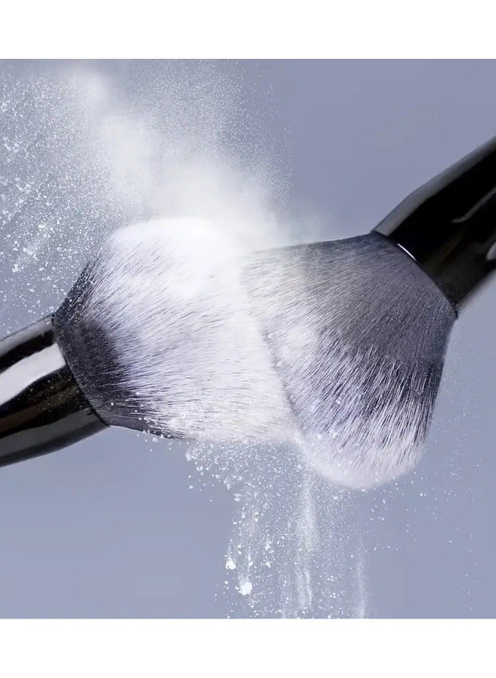 ORiTi 1Pc Large Loose Powde Brush Premium Synthetic Makeup Powder Brush Soft Hair Makeup Powder Blush Foundation Bronzer Brush Professional Face Makeup Tool for Dailu Makeup  Party - Black - Image 2