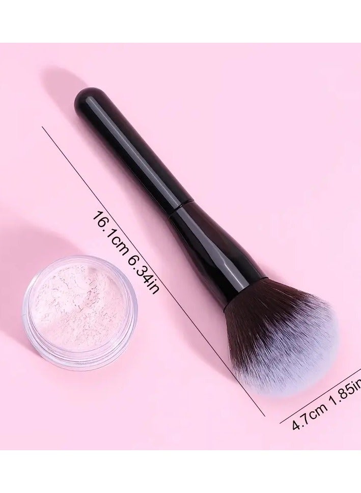 ORiTi 1Pc Large Loose Powde Brush Premium Synthetic Makeup Powder Brush Soft Hair Makeup Powder Blush Foundation Bronzer Brush Professional Face Makeup Tool for Dailu Makeup  Party - Black - Image 4