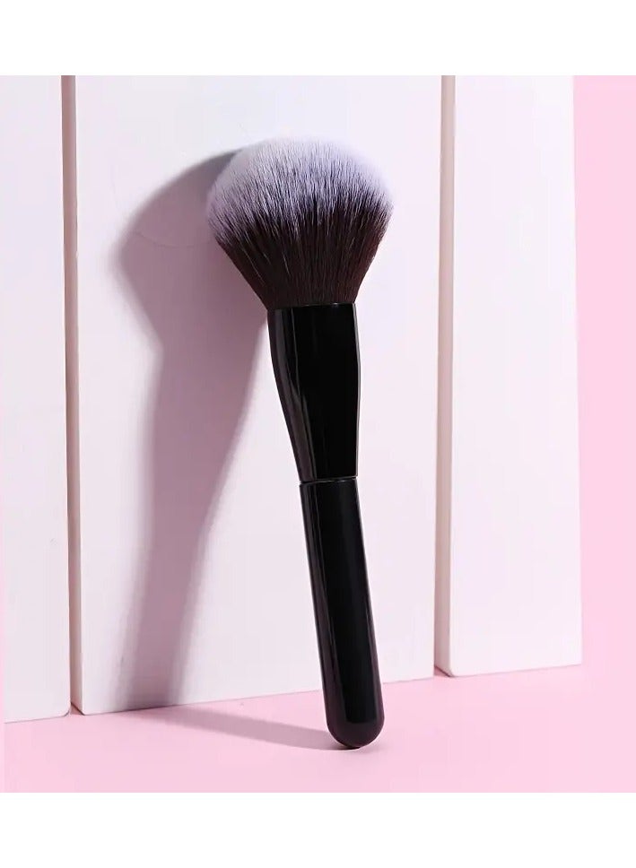ORiTi 1Pc Large Loose Powde Brush Premium Synthetic Makeup Powder Brush Soft Hair Makeup Powder Blush Foundation Bronzer Brush Professional Face Makeup Tool for Dailu Makeup  Party - Black - Image 3