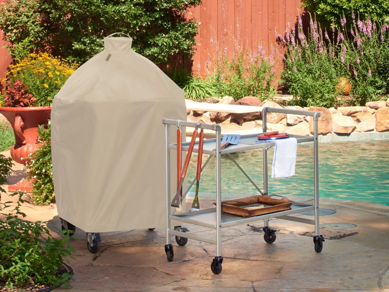 Covermates Kamado Full Grill Cover - Weather Resistant Outdoor Cover, Protects Large Table and Round Grills Outdoor, Classic 12-Guage Vinyl, Standing 29 Diameter x 48H, Classic Tan - Image 2