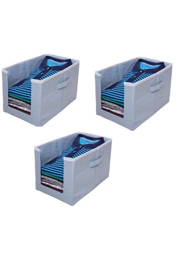 ACORMEK Non Woven Shirt Stacker Shirt Organizer Wardrobe Organizer Shirts and Clothing Organizer (Grey_Pack of 3) - Image 1