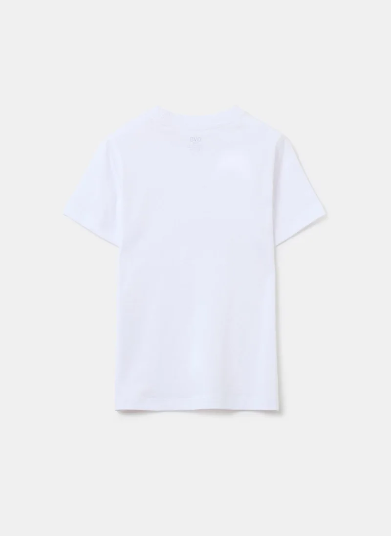 Ovs Solid colour T-shirt in organic cotton