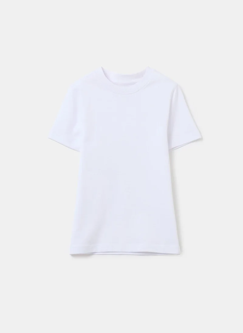 Ovs Solid colour T-shirt in organic cotton