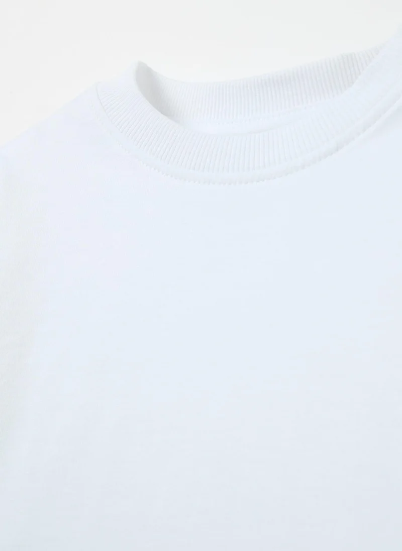 Ovs Solid colour T-shirt in organic cotton